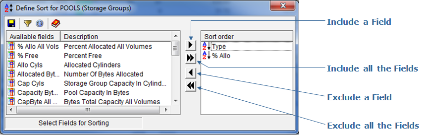 This is screen shot example of the Windows Client Sort dialog.