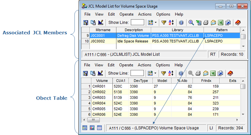 The following is a screen shot of the JCL Model List dialog