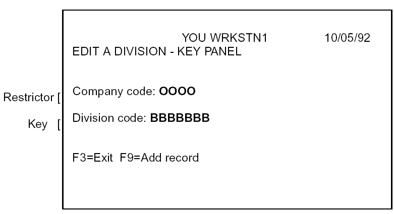 Single-Record Panel Design with a Restrictor