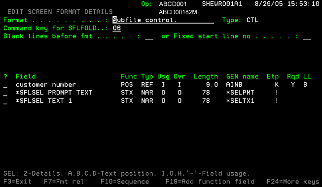 Add SFLFOLD/SFLDROP to a Subfile Function