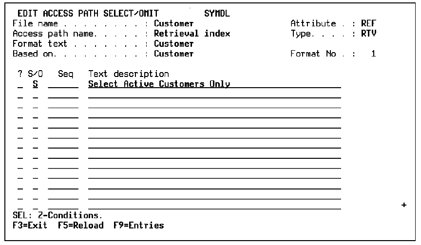 Specifying Selection