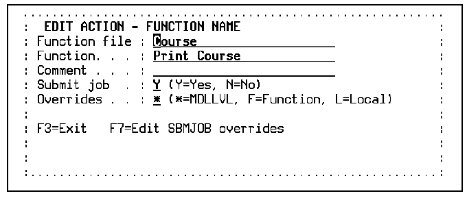 Inserting a SBMJOB in an Action Diagram (2)