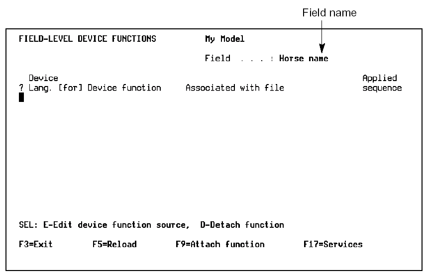 Attaching Device User Source to a Field