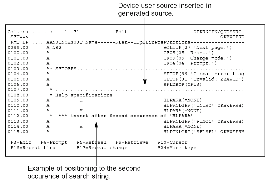 Defining a Device User Source Function (3)