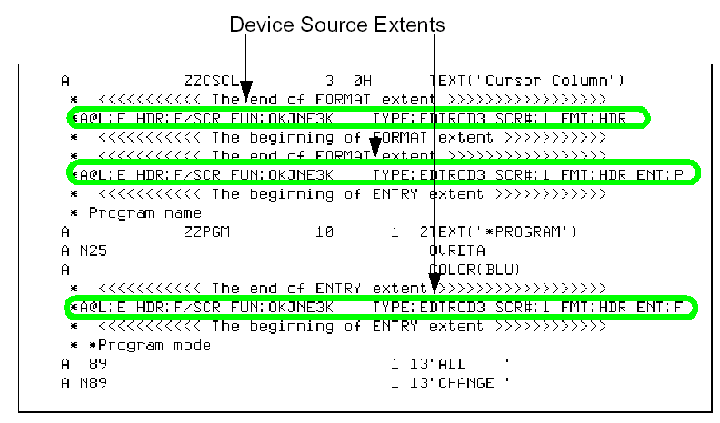 Examples of Device Source Extent Stamp