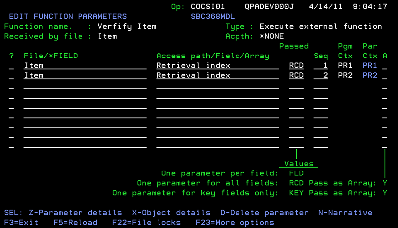Edit Functions Parameters - Invalid duplicate paramters