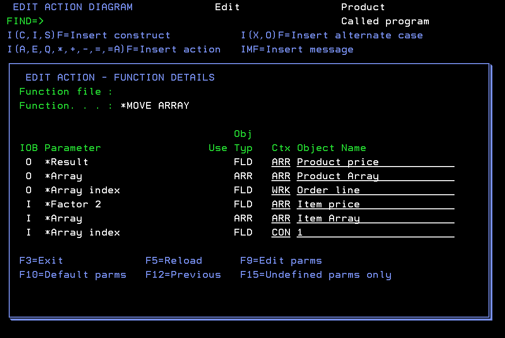 This image depicts the Move array second screen