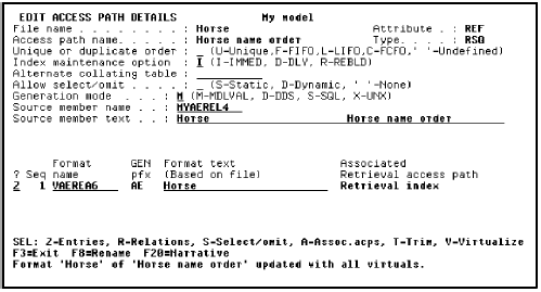 Edit Access Path Details