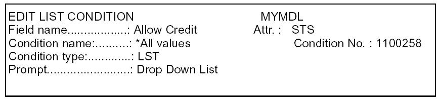 Specifying a Drop-Down Selection Field (2)