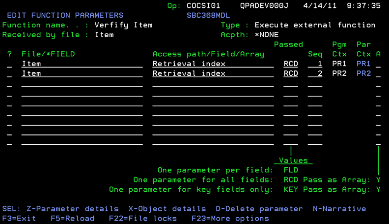 Invalid duplicate paramters = Y