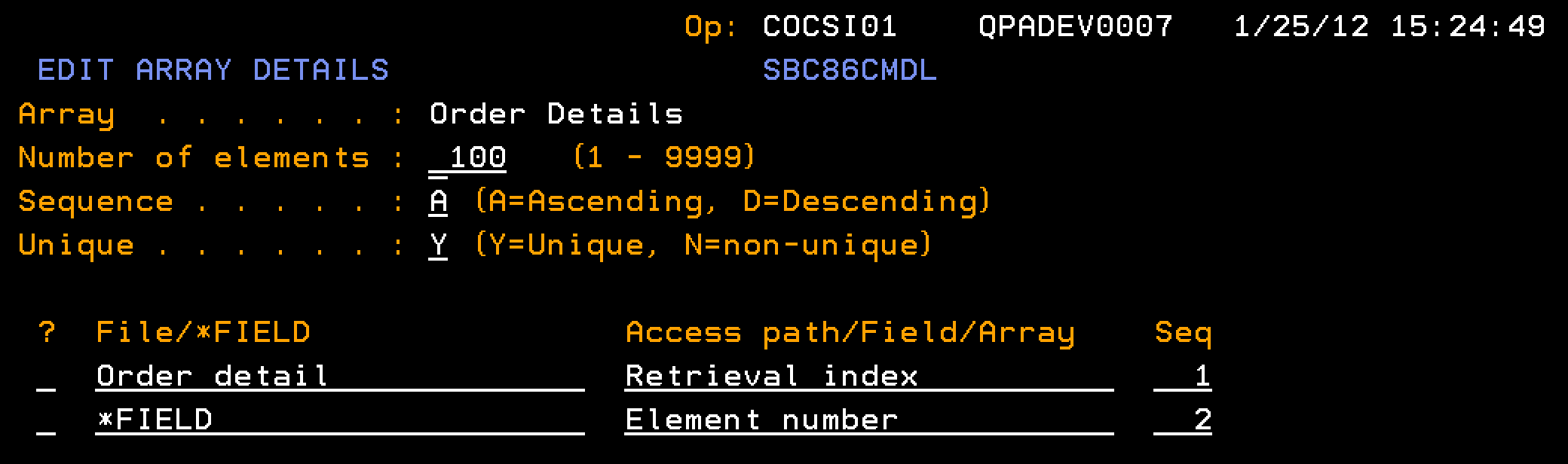 Define Order Details1