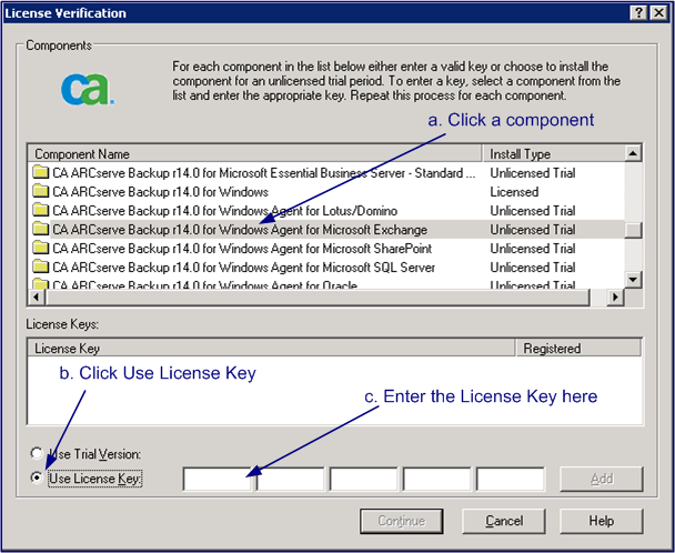 License Verification Dialog