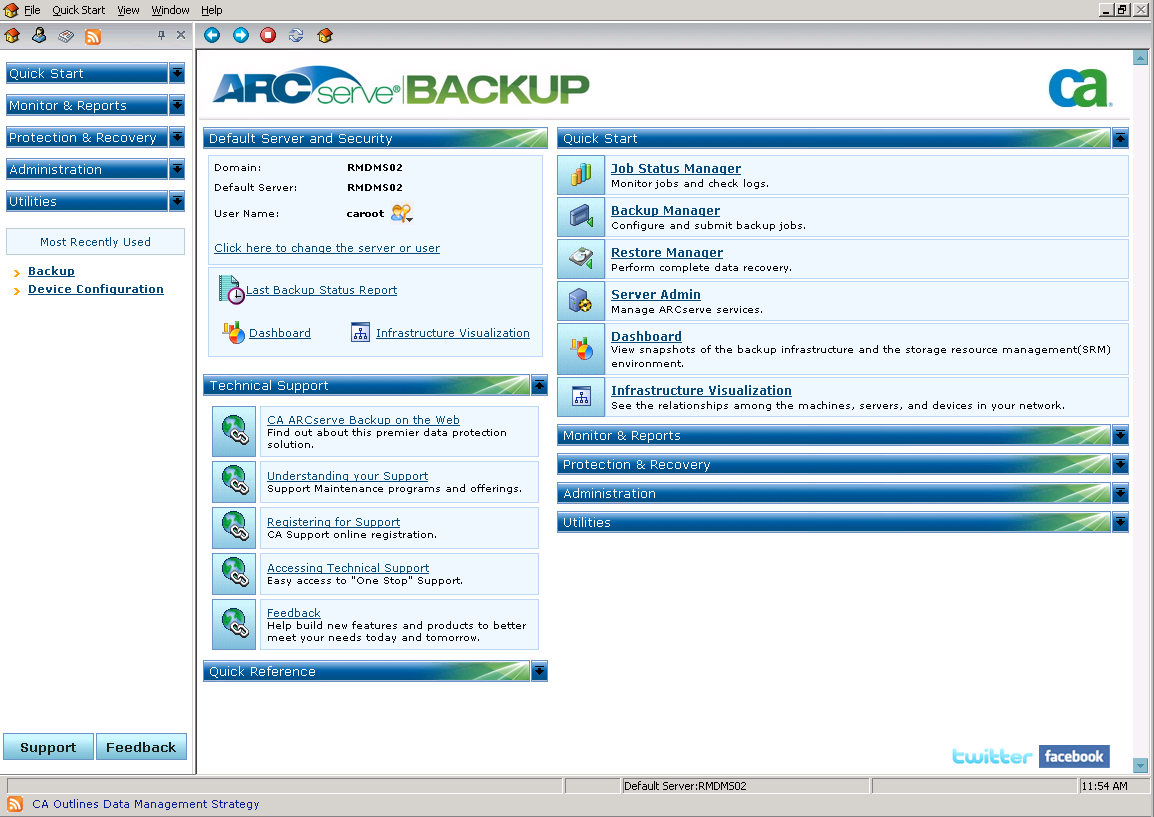 CA ARCserve Backup Home Page