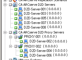 CA ARCserve D2D 系统对象