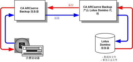 CA ARCserve Backup 和 Lotus Domino 之间的关系