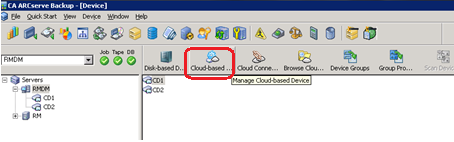Manage Cloud-based Device from toolbar