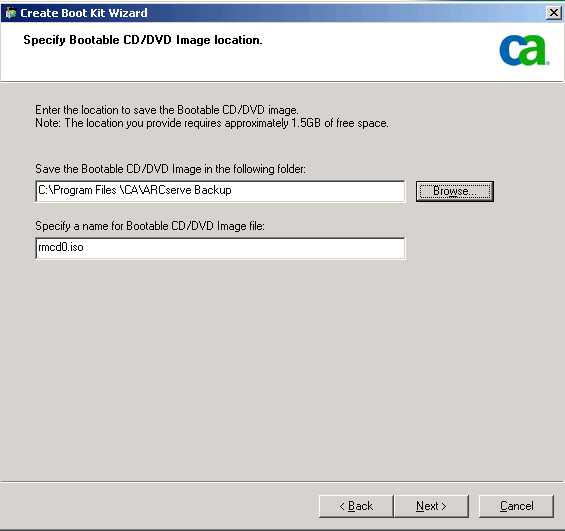 Customize Bootable CD/DVD Image dialog