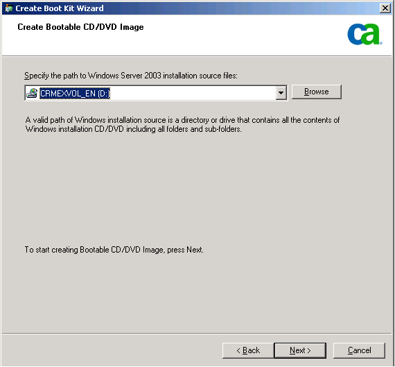 Specify the path for Windows Source files