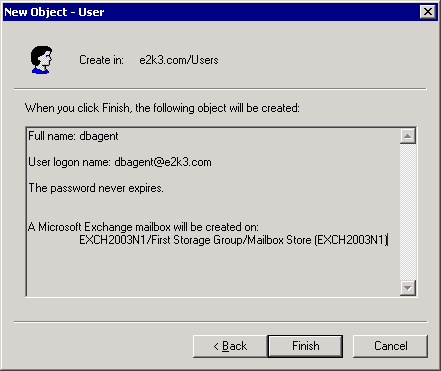 New Object user