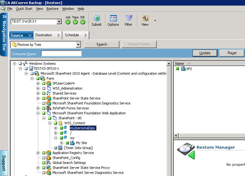 Document-level Restore Farm