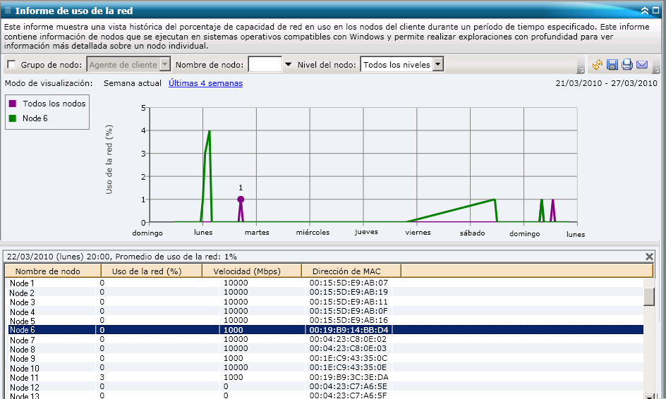 Informe de utilización de red: informe detallado