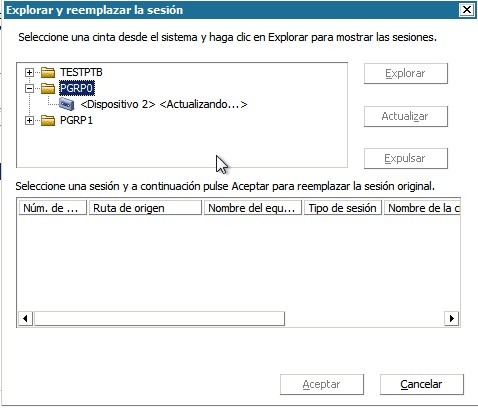 Explorar y reemplazar la sesión