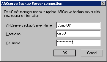Ejecución de escenario: actualización del servidor de ARCserve Backup
