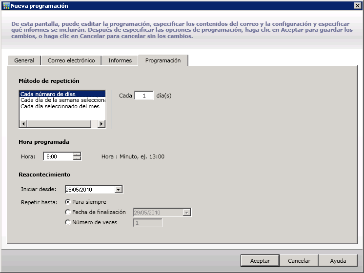 Programa de correo electrónico: programación