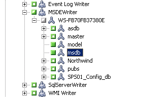 Muestra los marcadores verdes junto a los grupos de almacenamiento como seleccionados.