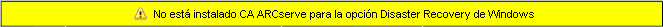 Mensaje de alertas de recuperación de desastres de los nodos.