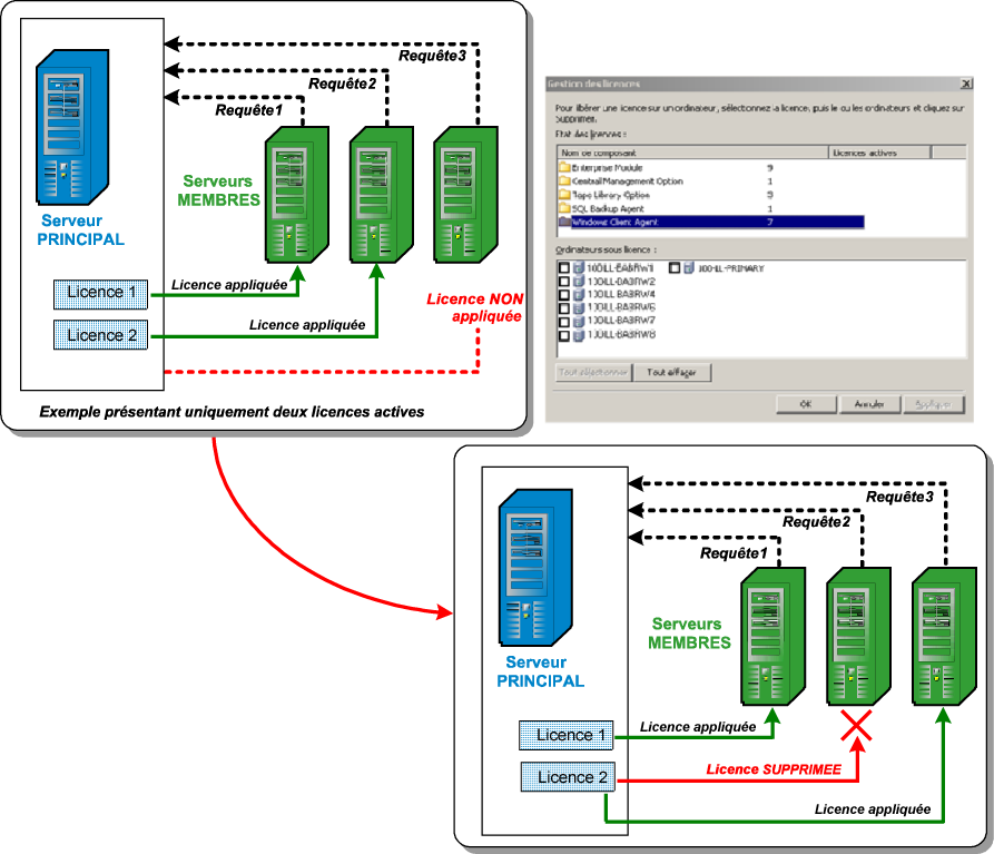 Illustration : Licence centralisée