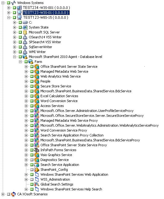 Batterie SharePoint dans Server 2010
