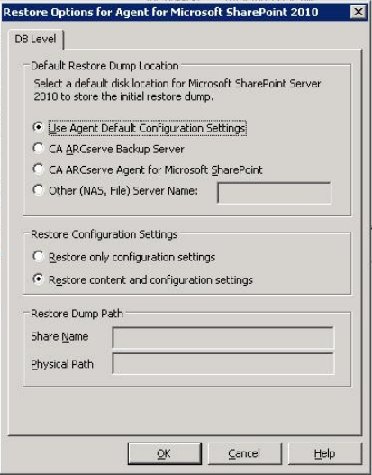 Restauration des options Agent sur SharePoint 2010