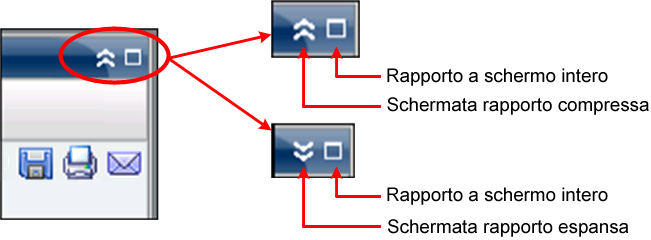 Visualizzazione espansa/compressa di un rapporto