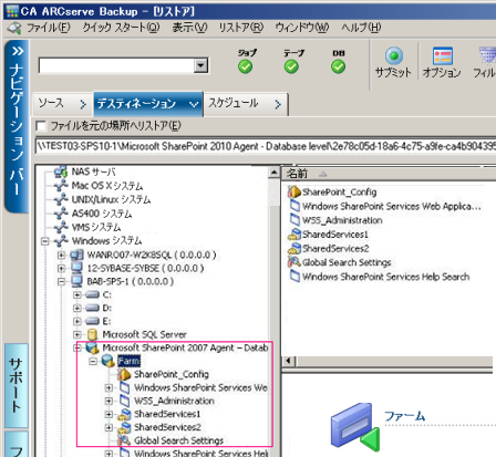 2007 でのデータベース レベルのデータ リストア