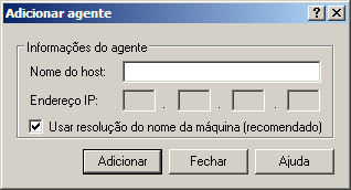 Caixa de diálogo Adicionar agente