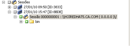 Janela do Gerenciador de restauração Restaurar por sessão é expandido.