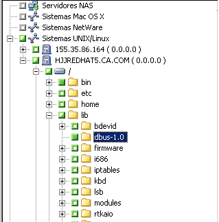 Gerenciador de restauração. Restaurar por árvore.