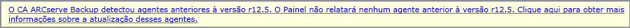 Alerta de atualização do agente