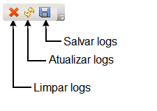 Ícones de mensagens de log