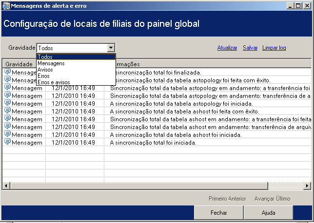 Gerenciador de filiais - Mostrar mais