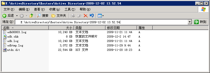 Windows 资源管理器。 显示域控制器服务器上的备用位置。