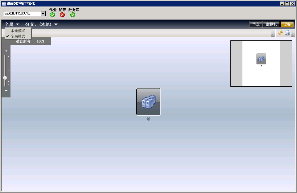 全局模式允许您选择要查看的分支