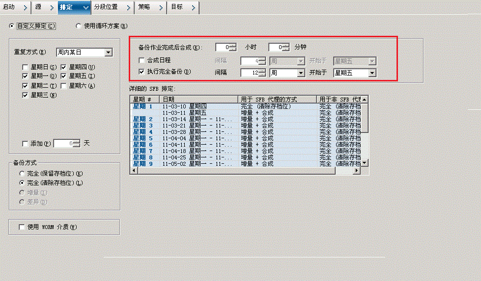 备份管理器排定选项卡_SFB 的迁移策略 GFS