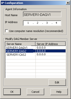 “IP 配置”对话框打开。
