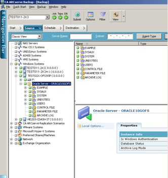 在 RMAN 模式中，在 Oracle Fail Safe 環境中備份