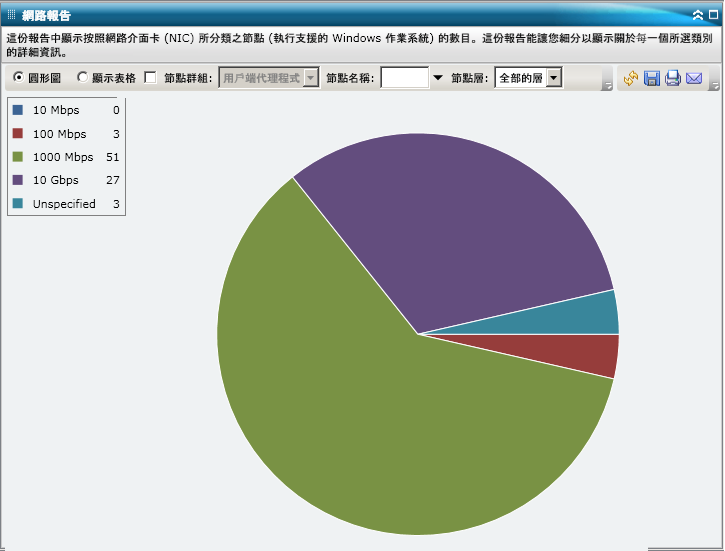 網路報告 - 摘要圓形圖