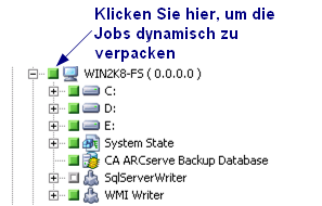 Dynamisches Packen von Jobs.