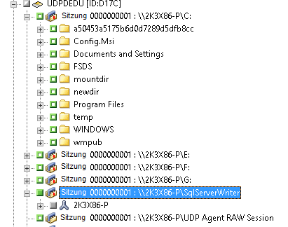 D2D/UDP-Sitzungsanwendungsebene