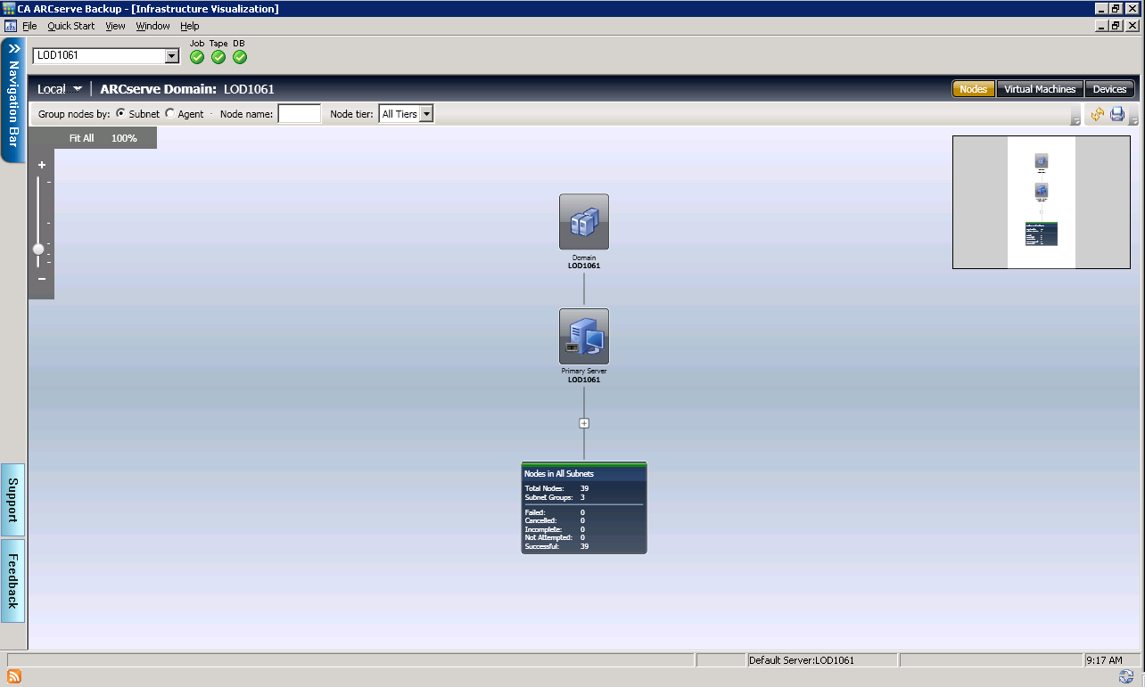 Global mode allows you to select a branch to view